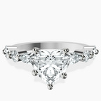 Platinum Pamela Eternity Side Stone Lab Diamond Ring front image