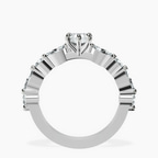 Platinum Pamela Eternity Side Stone Lab Diamond Ring side right image one
