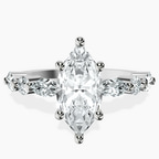 Platinum Pamela Eternity Side Stone Lab Diamond Ring front image