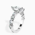 Platinum Pamela Eternity Side Stone Lab Diamond Ring standing product image one