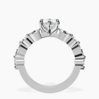 Platinum Pamela Eternity Side Stone Lab Diamond Ring side right image one
