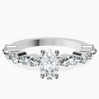 Platinum Pamela Eternity Side Stone Lab Diamond Ring front image
