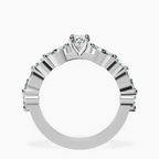Platinum Pamela Eternity Side Stone Lab Diamond Ring side right image one