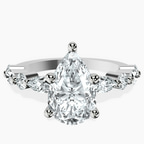 Platinum Pamela Eternity Side Stone Lab Diamond Ring front image