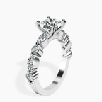 Platinum Pamela Eternity Side Stone Lab Diamond Ring standing product image one