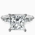 Platinum Pamela Eternity Side Stone Lab Diamond Ring front image
