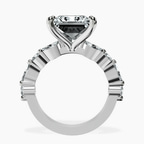 Platinum Pamela Eternity Side Stone Lab Diamond Ring side right image one