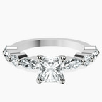 Platinum Pamela Eternity Side Stone Lab Diamond Ring front image