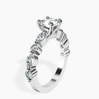 Platinum Pamela Eternity Side Stone Lab Diamond Ring standing product image one