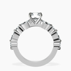Platinum Pamela Eternity Side Stone Lab Diamond Ring side right image one