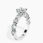 Platinum Pamela Eternity Side Stone Lab Diamond Ring standing product image one