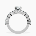 Platinum Pamela Eternity Side Stone Lab Diamond Ring side right image one