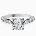 18ct White Gold Pamela Eternity Side Stone Lab Diamond Ring front image