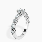 14kt White Gold Pamela Eternity Side Stone Lab Diamond Ring standing product image one