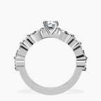 14kt White Gold Pamela Eternity Side Stone Lab Diamond Ring side right image one