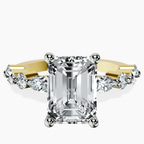 18kt Yellow Gold Pamela Eternity Side Stone Lab Diamond Ring front image