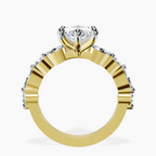 18kt Yellow Gold Pamela Eternity Side Stone Lab Diamond Ring side right image one
