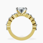18kt Yellow Gold Pamela Eternity Side Stone Lab Diamond Ring side right image one