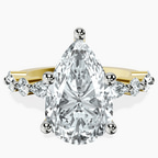 18kt Yellow Gold Pamela Eternity Side Stone Lab Diamond Ring front image