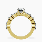 18kt Yellow Gold Pamela Eternity Side Stone Lab Diamond Ring side right image one