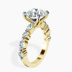 18kt Yellow Gold Pamela Eternity Side Stone Lab Diamond Ring standing product image one