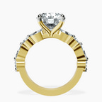 18kt Yellow Gold Pamela Eternity Side Stone Lab Diamond Ring side right image one
