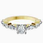 10kt Yellow Gold Pamela Eternity Side Stone Lab Diamond Ring front image
