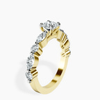 10kt Yellow Gold Pamela Eternity Side Stone Lab Diamond Ring standing product image one