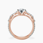 1.45 ct. pear Chrizan Ring in 14kt rose gold side right image one