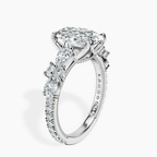 2.06 ct. oval Chrizan Ring in 18kt white gold standing product image one
