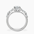 2.06 ct. oval Chrizan Ring in 18kt white gold side right image one