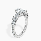 1.38 ct. pear Chrizan Ring in 10kt white gold standing product image one
