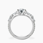 1.38 ct. pear Chrizan Ring in 10kt white gold side right image one