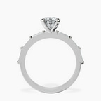 Platinum Kimberly Baguette Side Stone Lab Diamond Ring side right image one