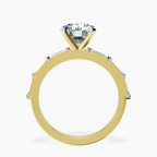 14kt Yellow Gold Kimberly Baguette Side Stone Lab Diamond Ring side right image one