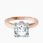 18kt Rose Gold Ember Secret Halo Lab Diamond Ring front image