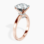 18kt Rose Gold Ember Secret Halo Lab Diamond Ring standing product image one