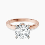 18kt Rose Gold Ember Secret Halo Lab Diamond Ring front image