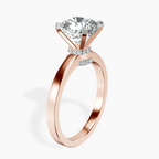 18kt Rose Gold Ember Secret Halo Lab Diamond Ring standing product image one