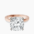 10kt Rose Gold Ember Secret Halo Lab Diamond Ring front image