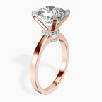 10kt Rose Gold Ember Secret Halo Lab Diamond Ring standing product image one