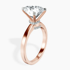18kt Rose Gold Ember Secret Halo Lab Diamond Ring standing product image one