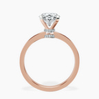 18kt Rose Gold Ember Secret Halo Lab Diamond Ring side right image one