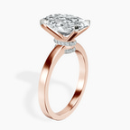 18kt Rose Gold Ember Secret Halo Lab Diamond Ring standing product image one