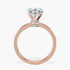 18kt Rose Gold Ember Secret Halo Lab Diamond Ring side right image one