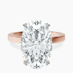 14kt Rose Gold Ember Secret Halo Lab Diamond Ring front image