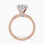 14kt Rose Gold Ember Secret Halo Lab Diamond Ring side right image one