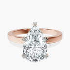 18kt Rose Gold Ember Secret Halo Lab Diamond Ring front image
