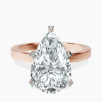 14kt Rose Gold Ember Secret Halo Lab Diamond Ring front image