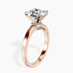 18ct Rose Gold Ember Secret Halo Lab Diamond Ring standing product image one